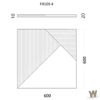 PREMIUM 3D дизайнерская панель FIELDS 4 600-600-20мм