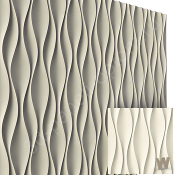 3D дизайнерская панели "Волна Кувин" 500-500-25мм